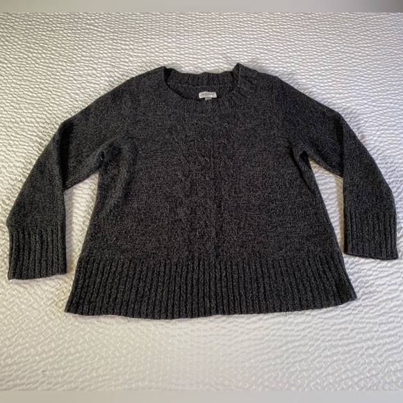 Charcoal & Gray Crew Neck Quarter Sleeve Sweater - Picture 2 of 16
